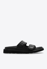 Kenzo Matto Leather Slides Black FE55MU040 L62-99