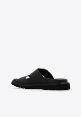 Kenzo Matto Leather Slides Black FE55MU040 L62-99