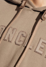 Moncler Logo Patch Hooded Sweatshirt Beige J10918G00030 89AHE-22E