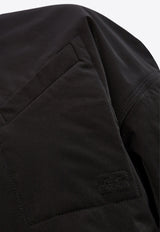 GANNI Twill Oversized Bomber Jacket Black F9180 6734-099