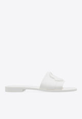 Moncler Mon Logo Rubber Slides White J109B4C00130 M4095-035