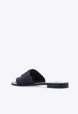 Moncler Mon Logo Rubber Slides Navy J109B4C00130 M4256-77B