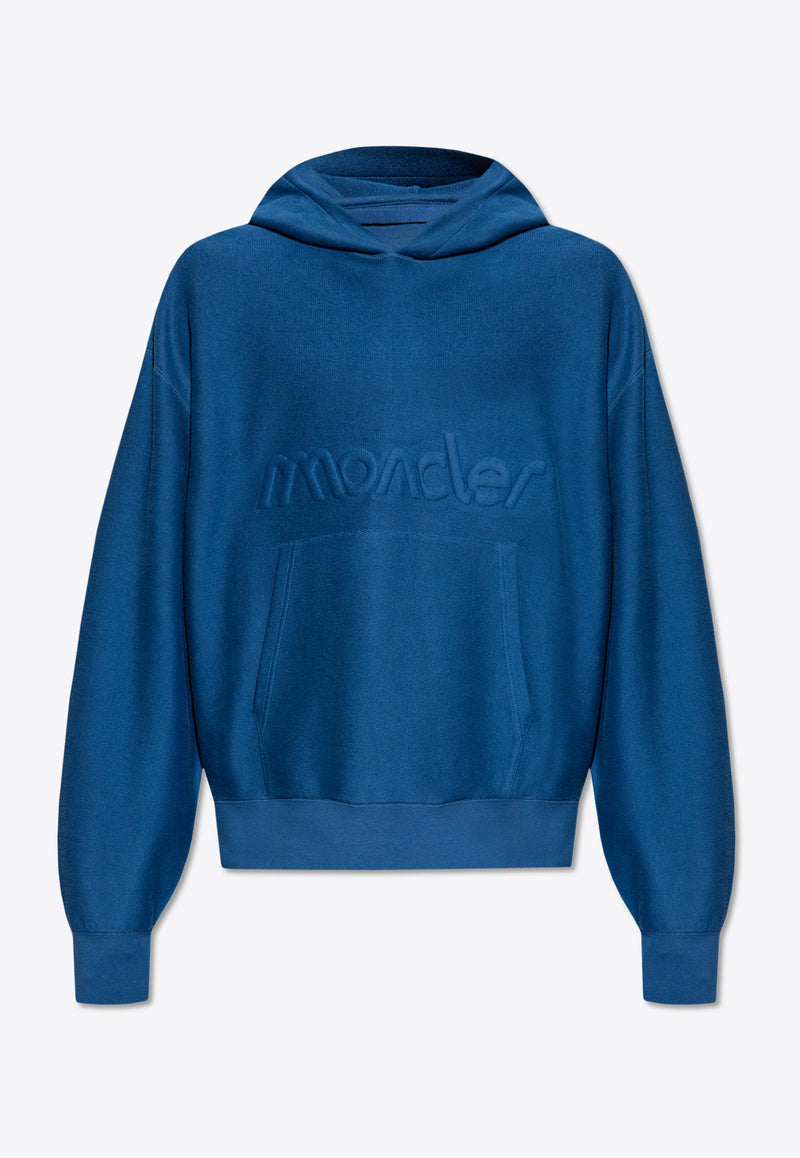 Moncler Embossed Logo Hooded Sweatshirt Blue J10918G00054 899V4-749