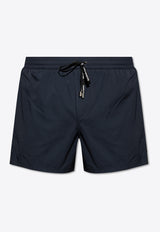 Balmain Drawstring Swim Shorts Navy KĄPIELOWE BWB641310 0-403