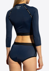 Balmain Logo-Waist Bikini Bottoms Navy KĄPIELOWE BKN1A1830 0-403