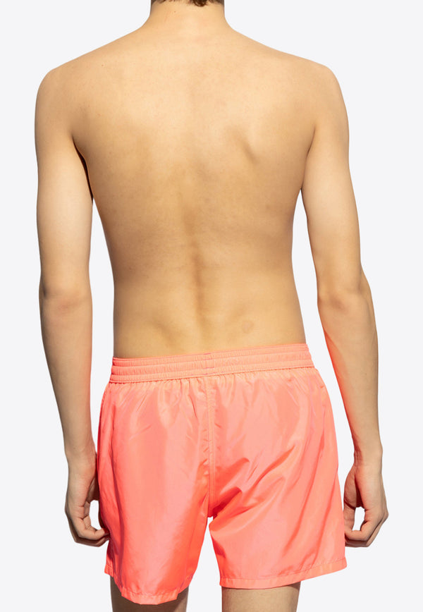 Balmain Logo Nylon Swim Shorts Peach KĄPIELOWE BWB641260 0-664