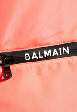 Balmain Logo Nylon Swim Shorts Peach KĄPIELOWE BWB641260 0-664