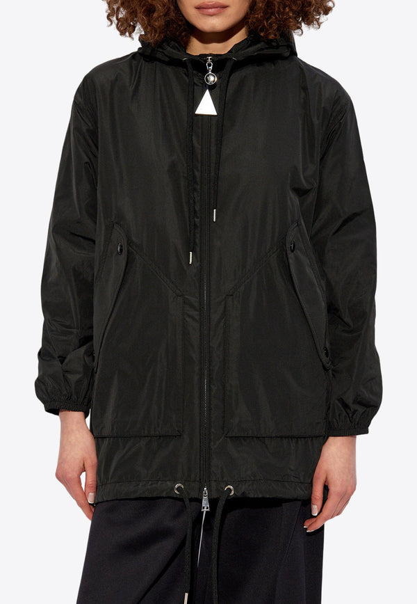 Moncler Melia Zip-Up Rain Jacket Black J10931A00092 597JT-999