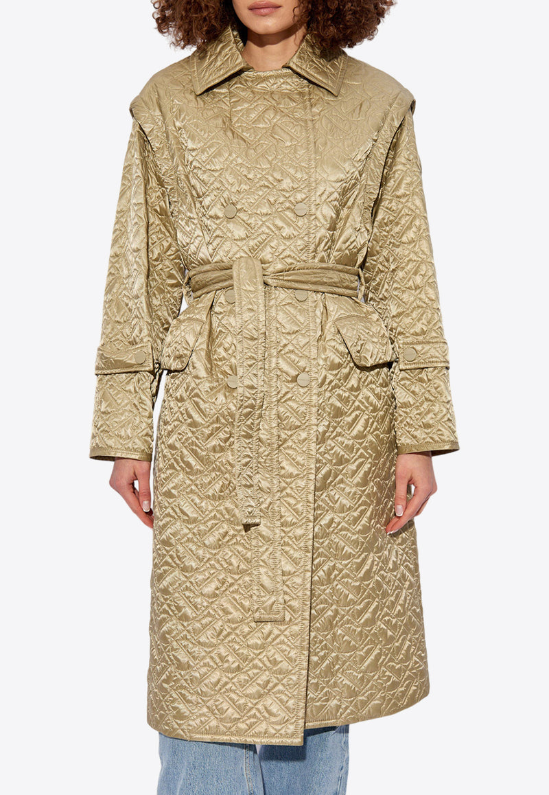 Moncler Samare Quilted Belted Coat Green J10931C00021 788KZ-219