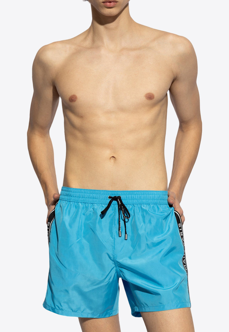 Balmain Logo Tape Swim Shorts