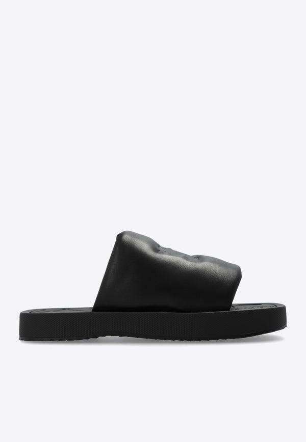 Burberry EKD Slab Padded Slides Black 8083774 A1189-BLACK