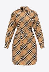 Burberry Signature Check Mini Shirt Dress Beige 8086610 B9368-SAND IP CHECK