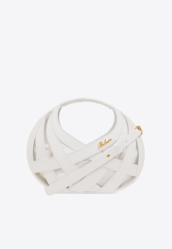 Balmain Logo-Detail Leather Basket Bag