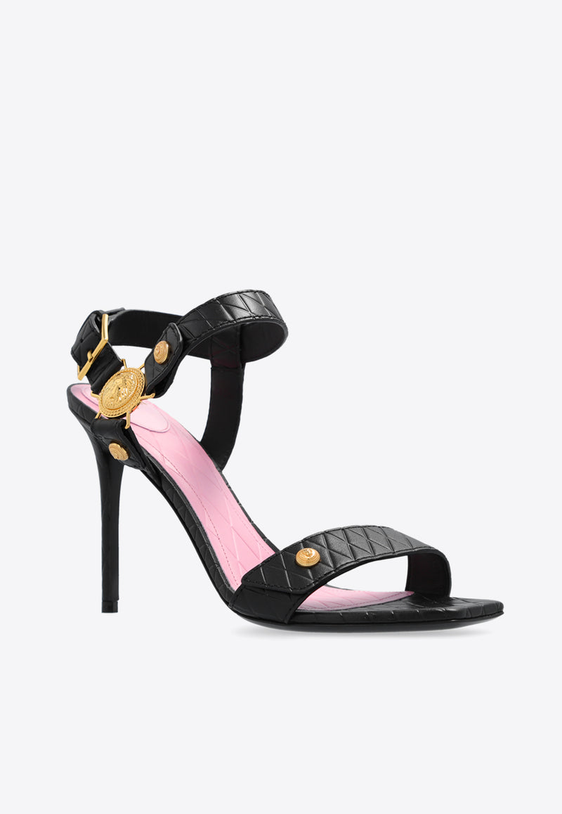 Balmain Eva 95 Embossed Leather Sandals