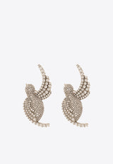 Balmain Swallow Rhinestone-Embellished Earrings