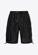 Balmain Logo Detail Swim Shorts