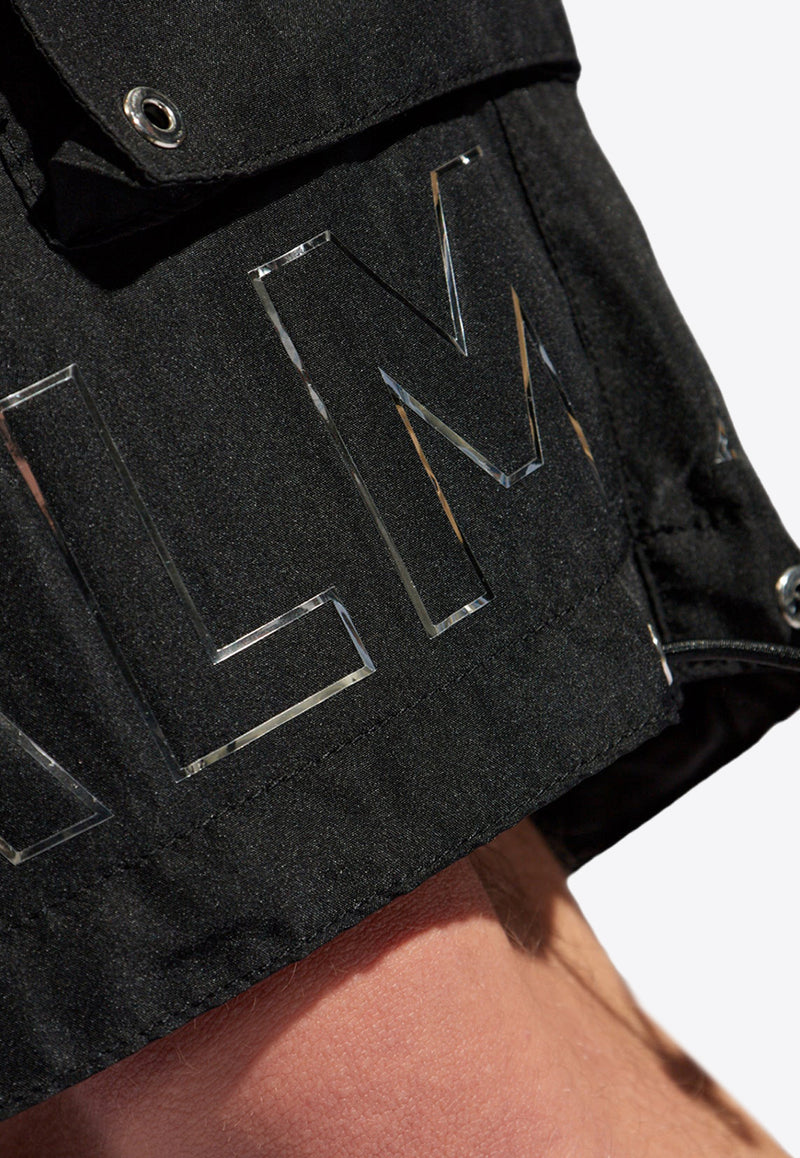 Balmain Logo Detail Swim Shorts