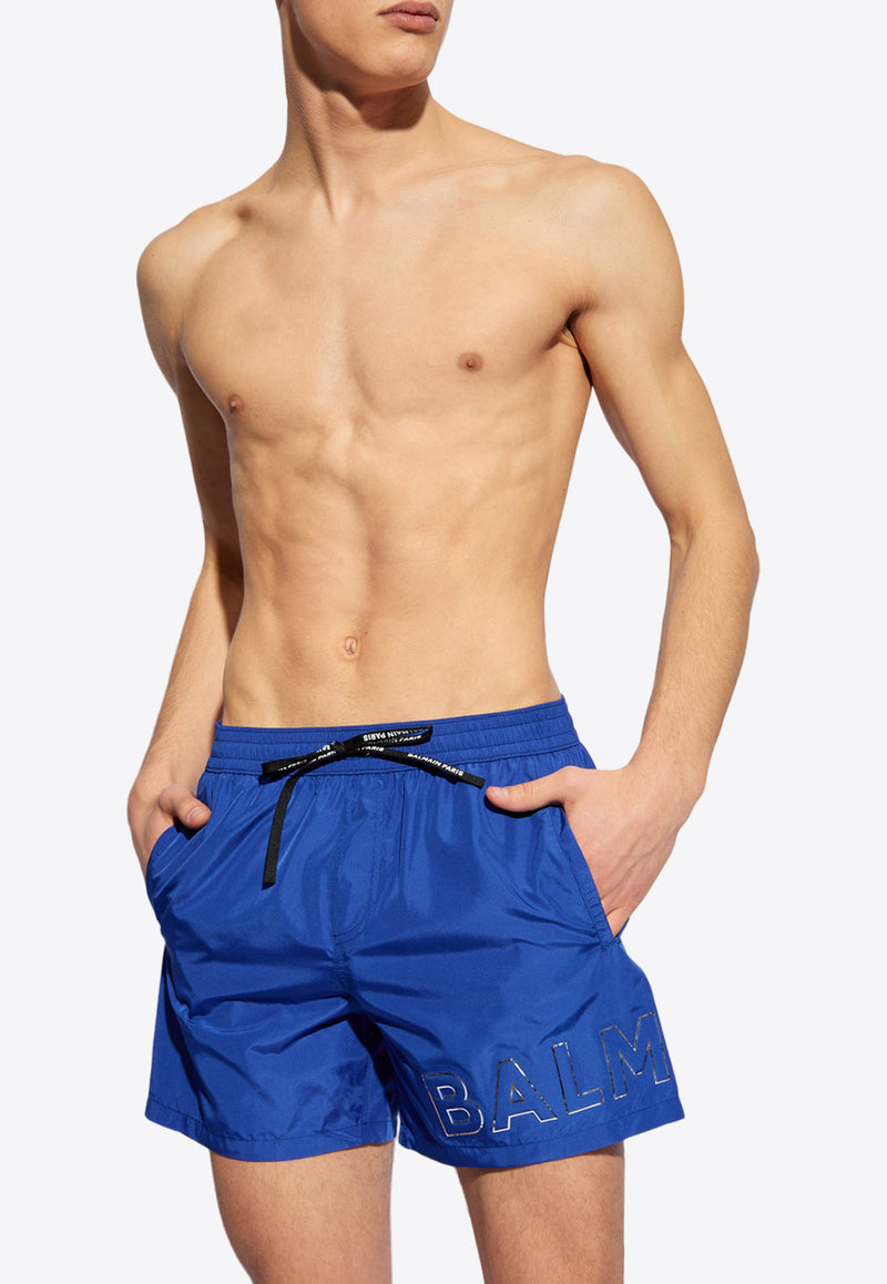 Balmain Logo Detail Swim Shorts