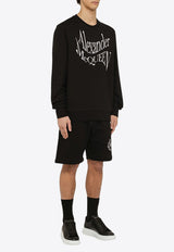 Alexander McQueen Warped Logo Bermuda Shorts Black 781880QXAAM/O_ALEXQ-1000