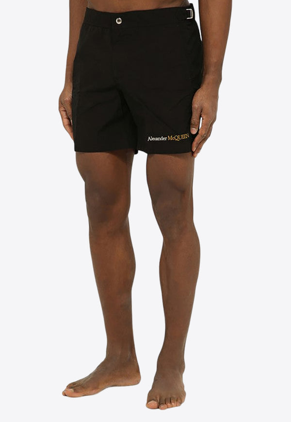 Alexander McQueen Logo Print Swim Shorts Black 7819744419Q/O_ALEXQ-1080