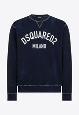 Dsquared2 Milano Cool Fit Crewneck Sweatshirt Navy S71GU0654S25463_478