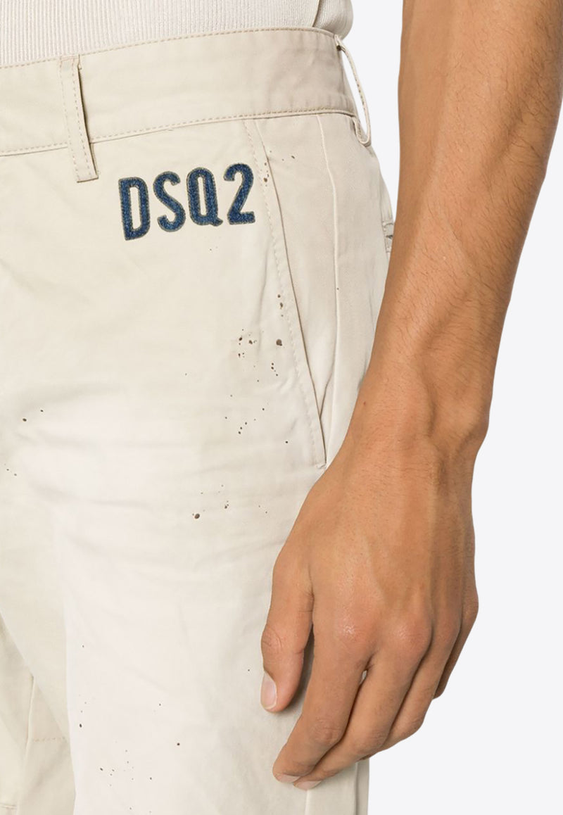 Dsquared2 Logo Stamp Sexy Chino Pants Ecru S74KB0882S41794_806