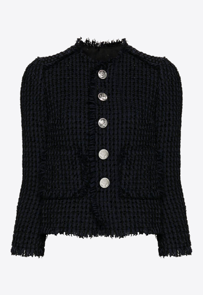 Dsquared2 Lower Manhattan Bouclé Jacket Navy S75BN0868S78504_524