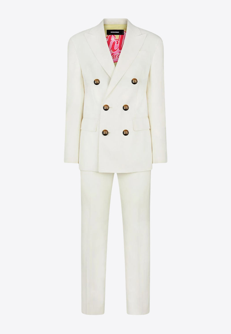 Dsquared2 Boston Double-Breasted Suit White S75FT0251S76498_101