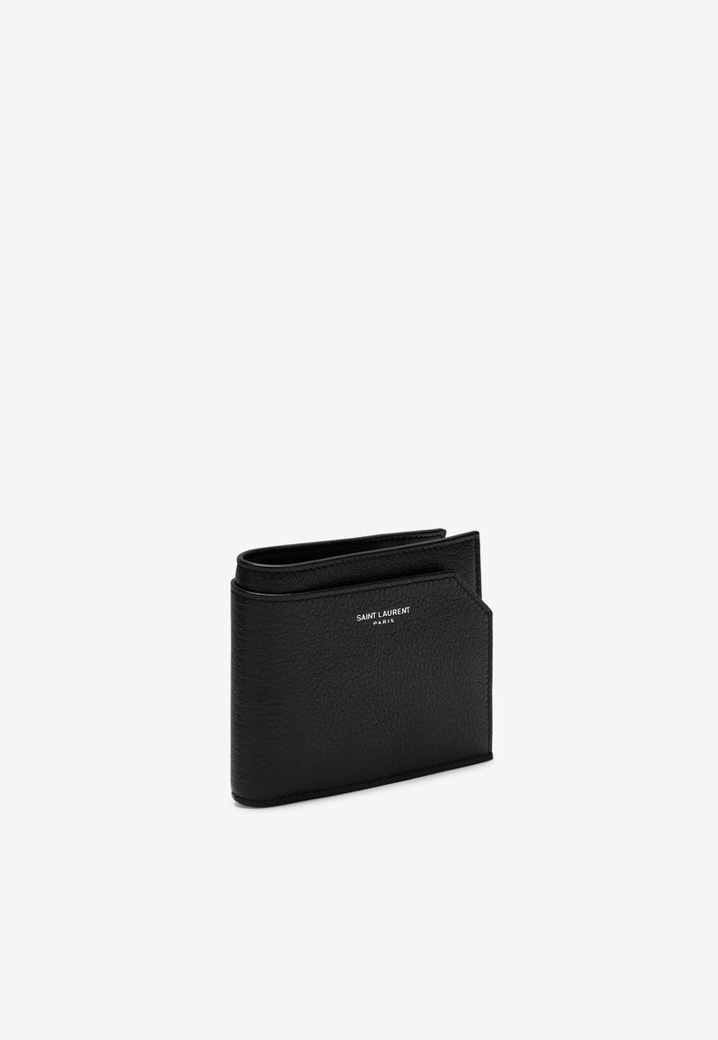 Saint Laurent Paris East/West Grained Leather Wallet Black 783745AADA3/O_YSL-1000