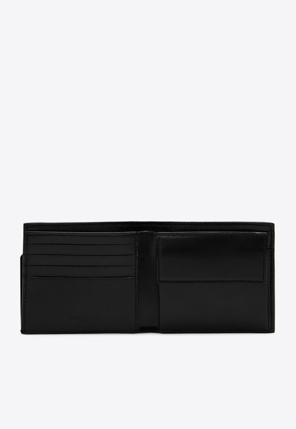 Saint Laurent Paris East/West Grained Leather Wallet Black 783745AADA3/O_YSL-1000