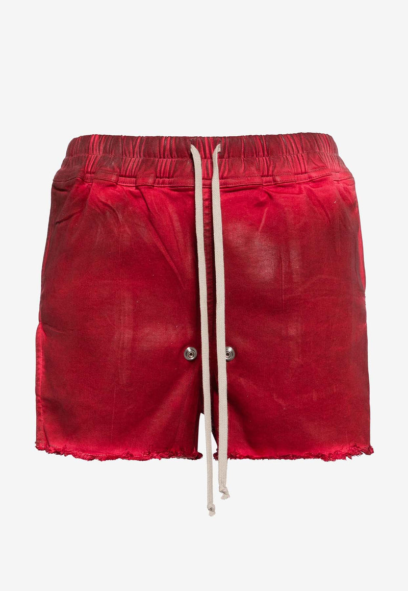 Rick Owens Gabe Side-Slit Denim Shorts Red RO01D2387HSCF_03