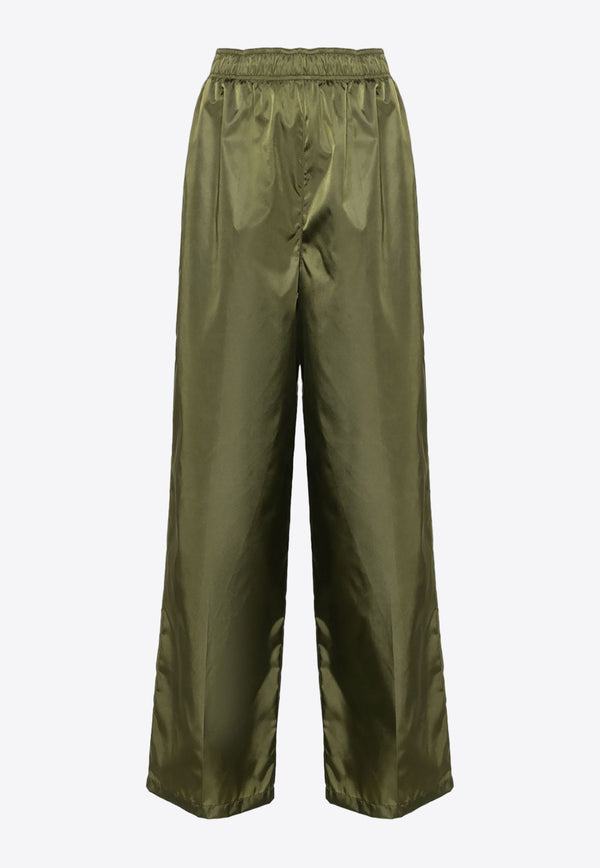 Prada Logo Plaque Straight-Leg Pants Khaki 22H914SOOO1WQ8_F0466