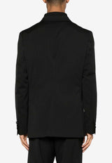 Palm Angels Single-Breasted Twill Blazer Black PMEN044R24FAB001_1010