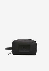 Palm Angels Monogram  Appliqué Toiletry Bag Black PMNS004R24FAB001_1009