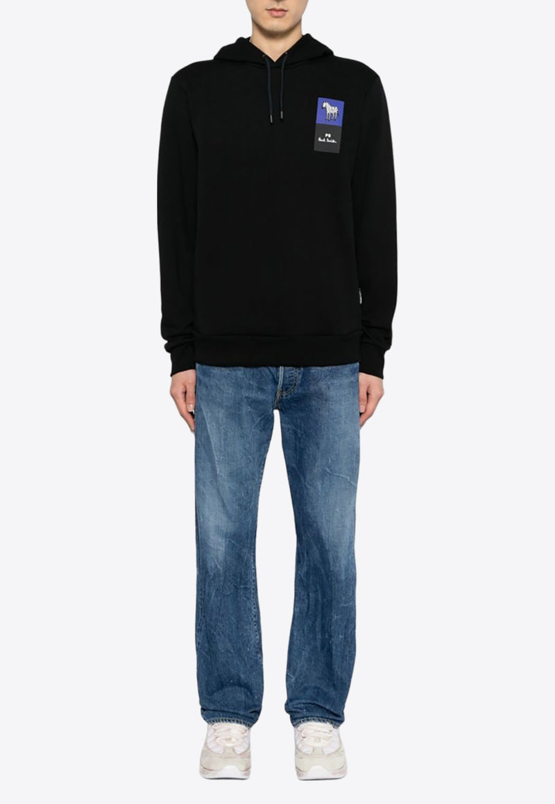 Paul Smith Logo Print Drawstring Hoodie Black M2R694RMP4542_79