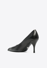 Prada 85 Pointed-Toe Calf Leather Pumps Black 1I484NFA085070_F0002