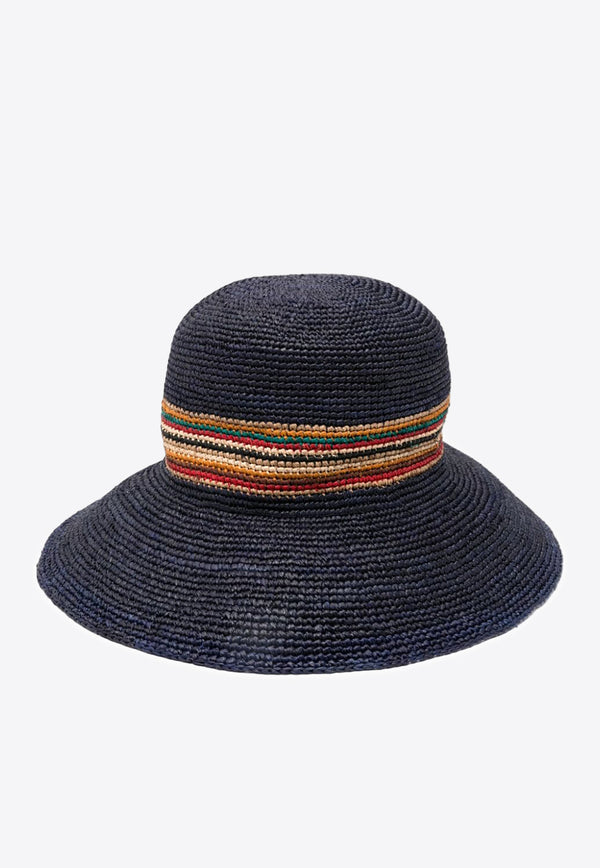 Paul Smith Contrast-Panel Straw Hat Navy W1A307AM966_47