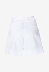 P.A.R.O.S.H Poplin Tailored Shorts  White D210114CANYOX24_001