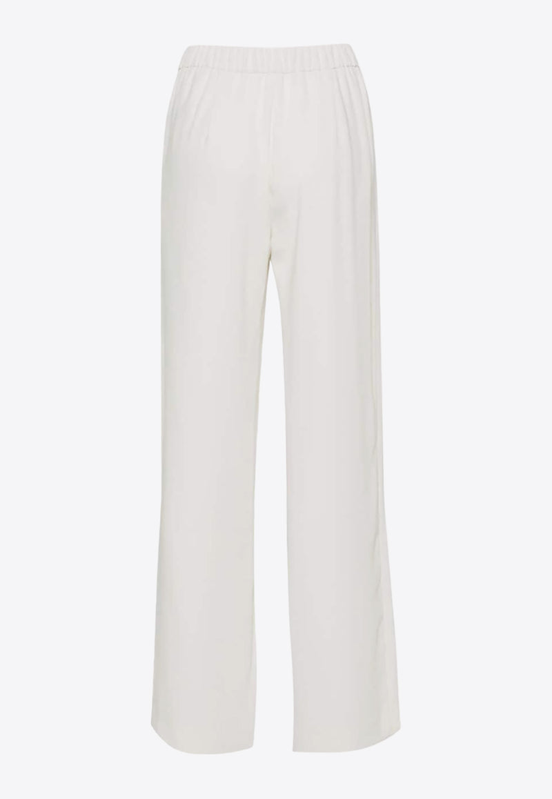 P.A.R.O.S.H Classic Crepe Straight Pants White D231087PANTY24_002