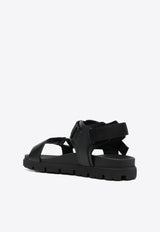 Prada Buckle Fastening Leather Sandals Black 2X30553L74_F0632