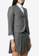 Thom Browne Single-Breasted Wool Blazer Gray FBC010V00626_035