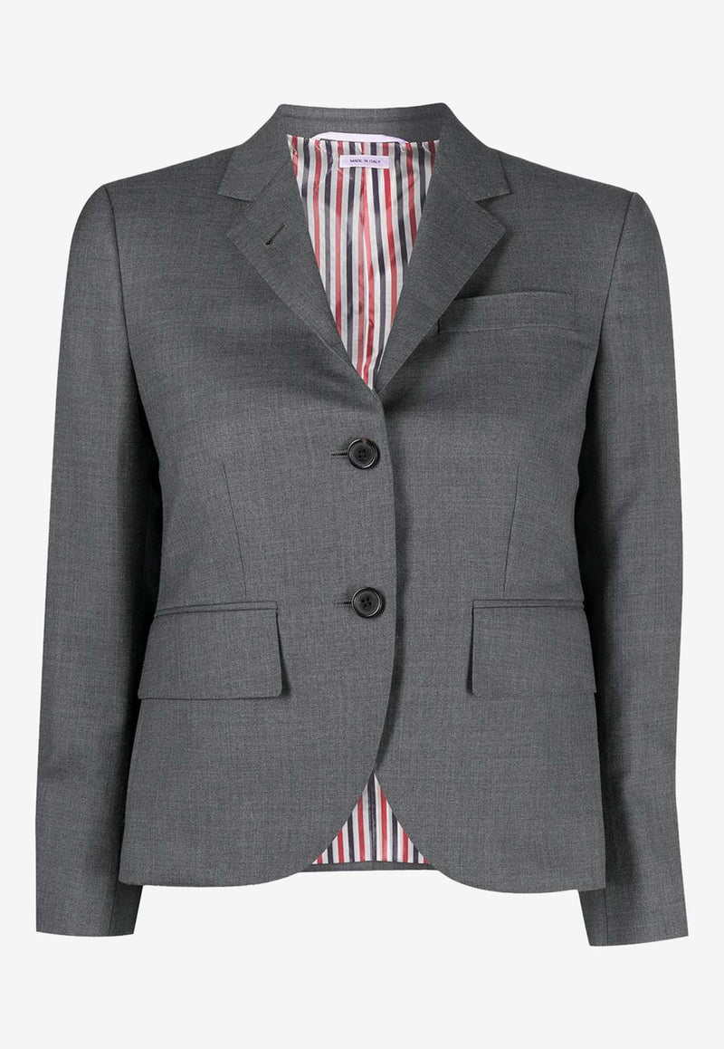 Thom Browne Single-Breasted Wool Blazer Gray FBC010V00626_035