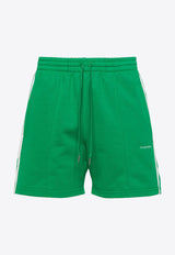 P.A.R.O.S.H Striped Jersey Shorts Green D210567CASH24_005