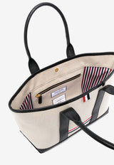 Thom Browne RWB Stripe Canvas Tote Bag Beige MAG390AF0492_001