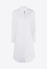 Thom Browne Name Tag Patch Shirt Dress White FDS001EF0313_100