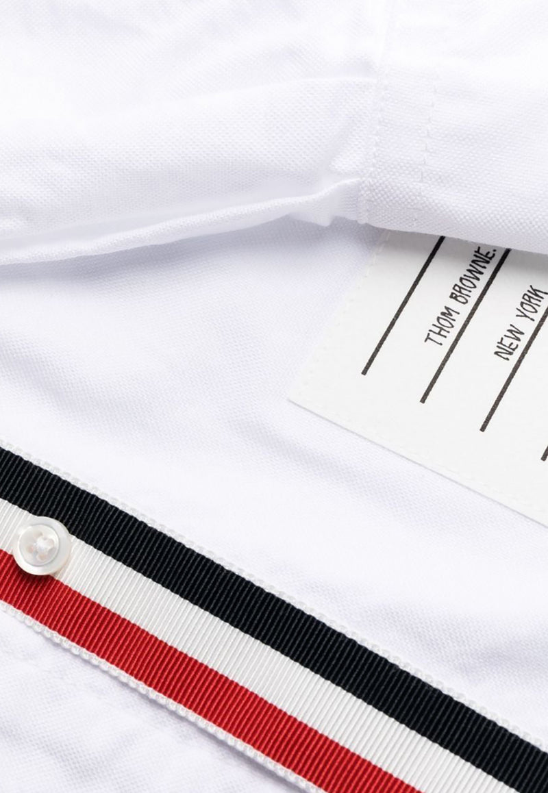 Thom Browne Name Tag Patch Shirt Dress White FDS001EF0313_100