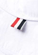 Thom Browne Name Tag Patch Shirt Dress White FDS001EF0313_100