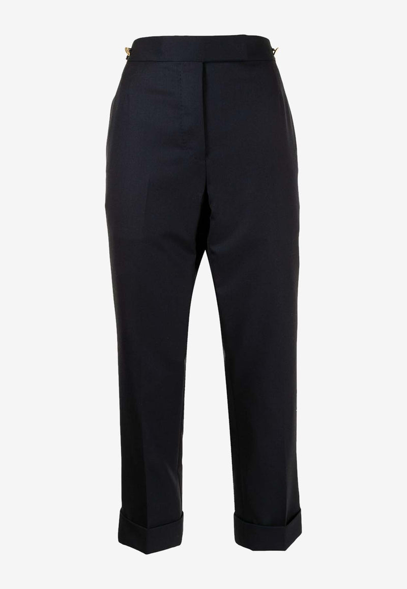 Thom Browne Super 120s Wool Slim-Leg Pants Blue FTC392A00626_415