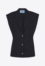 Prada Sleeveless Wool Blazer Navy P567OHSOOO14XI_F0124