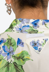 Prada Floral Print Silk Shirt White P405HSOOO14NZ_F0K74